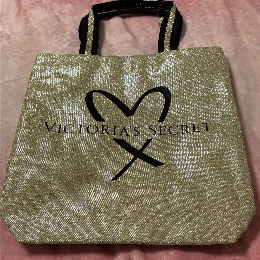 Victoria's Secret Sparkling Gold Tote